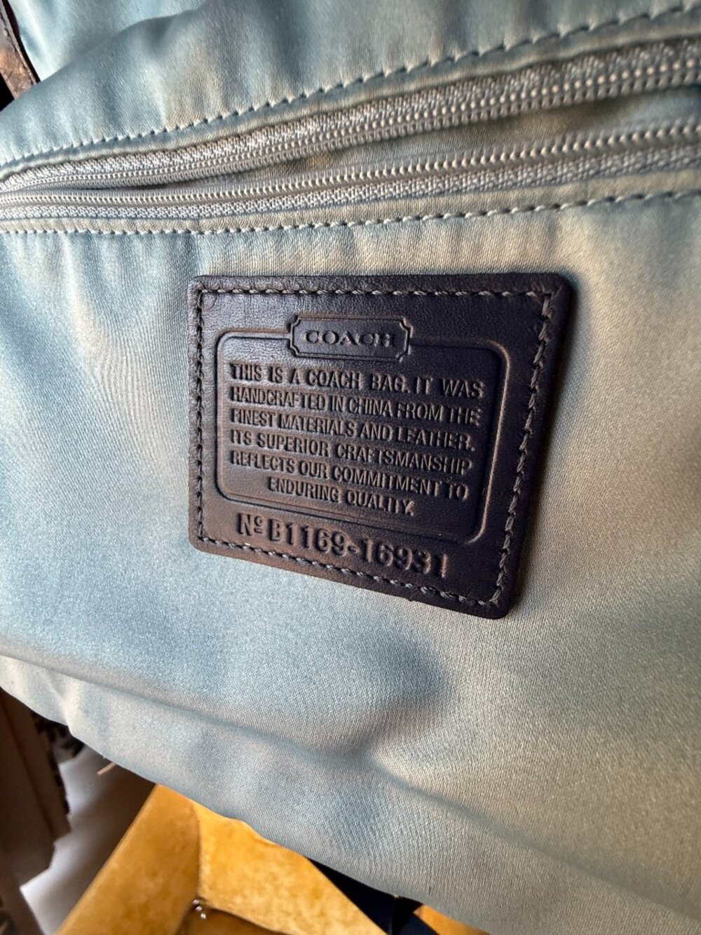 COACH KRISTIN HIPPIE Blue Shoulder & Crossbody Smooth Soft Leather Bag - Picture 7 of 13